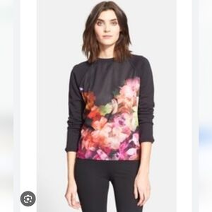 Ted Baker London Lanie Cascading Flora Floral Print Crewneck